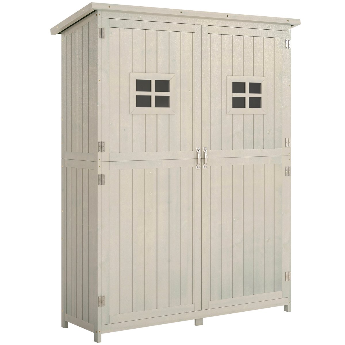 Abri de jardin Sapin Bois naturel gris, OUTSUNNY