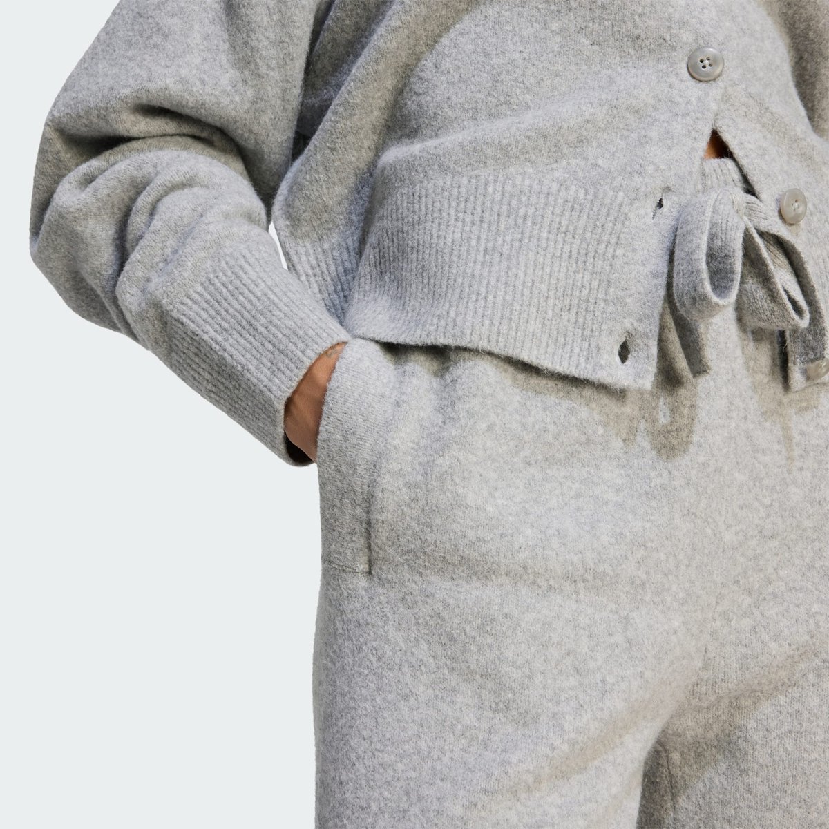 Pantalon En Maille Essentials Pantalon En Maille Essentials medium grey heather, adidas Originals