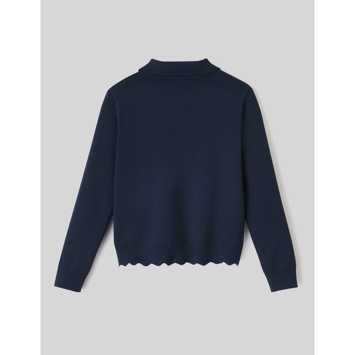 Gilet col polo bleu foncé, BZB