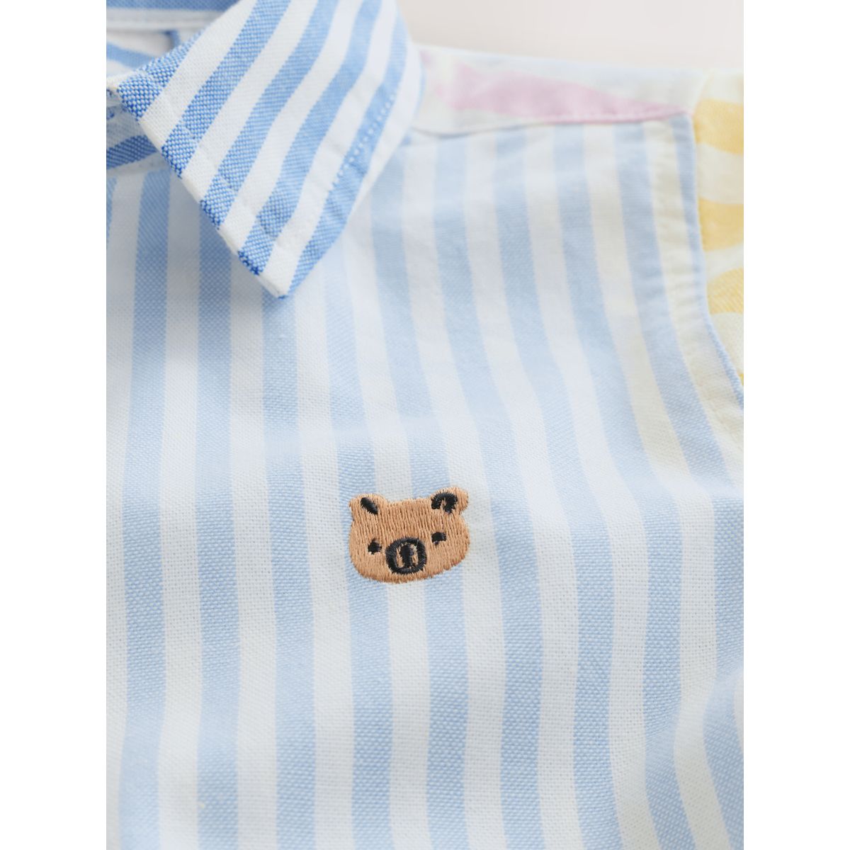 Chemise oxford à manches longues caractère rose/bleu, NEXT