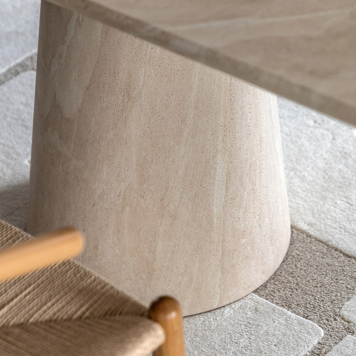 Pellan Oval Travertine Finish Dining Table (Seats 6) travertine, SO'HOME