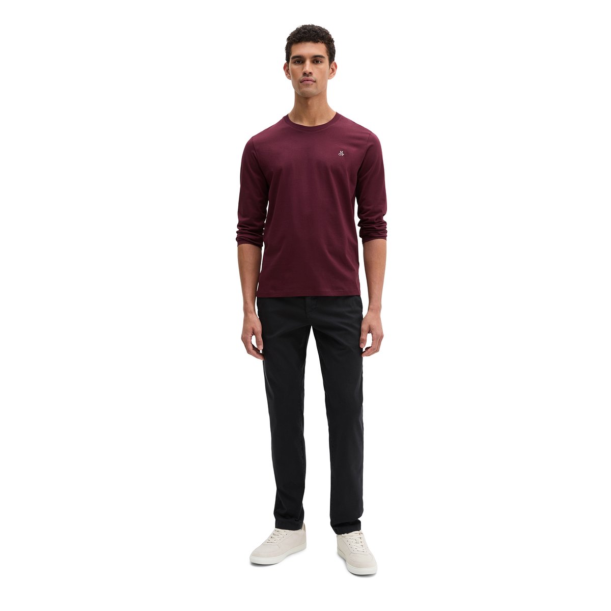 Double pack manches longues shaped en coton bio noir, MARC O'POLO