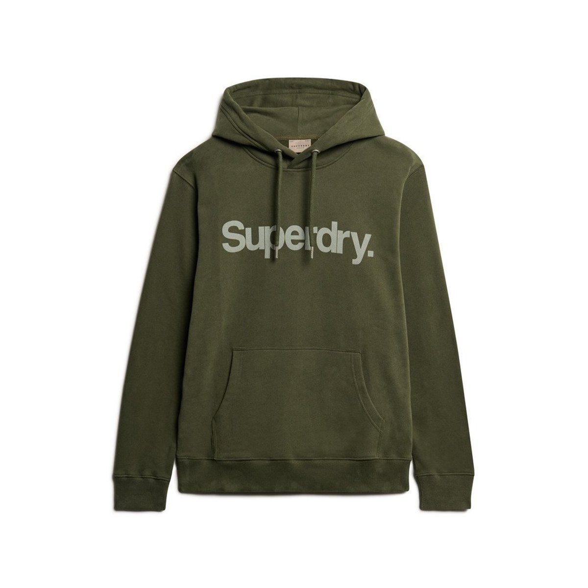 Sweat à capuche ample Core Logo City kaki militaire, SUPERDRY