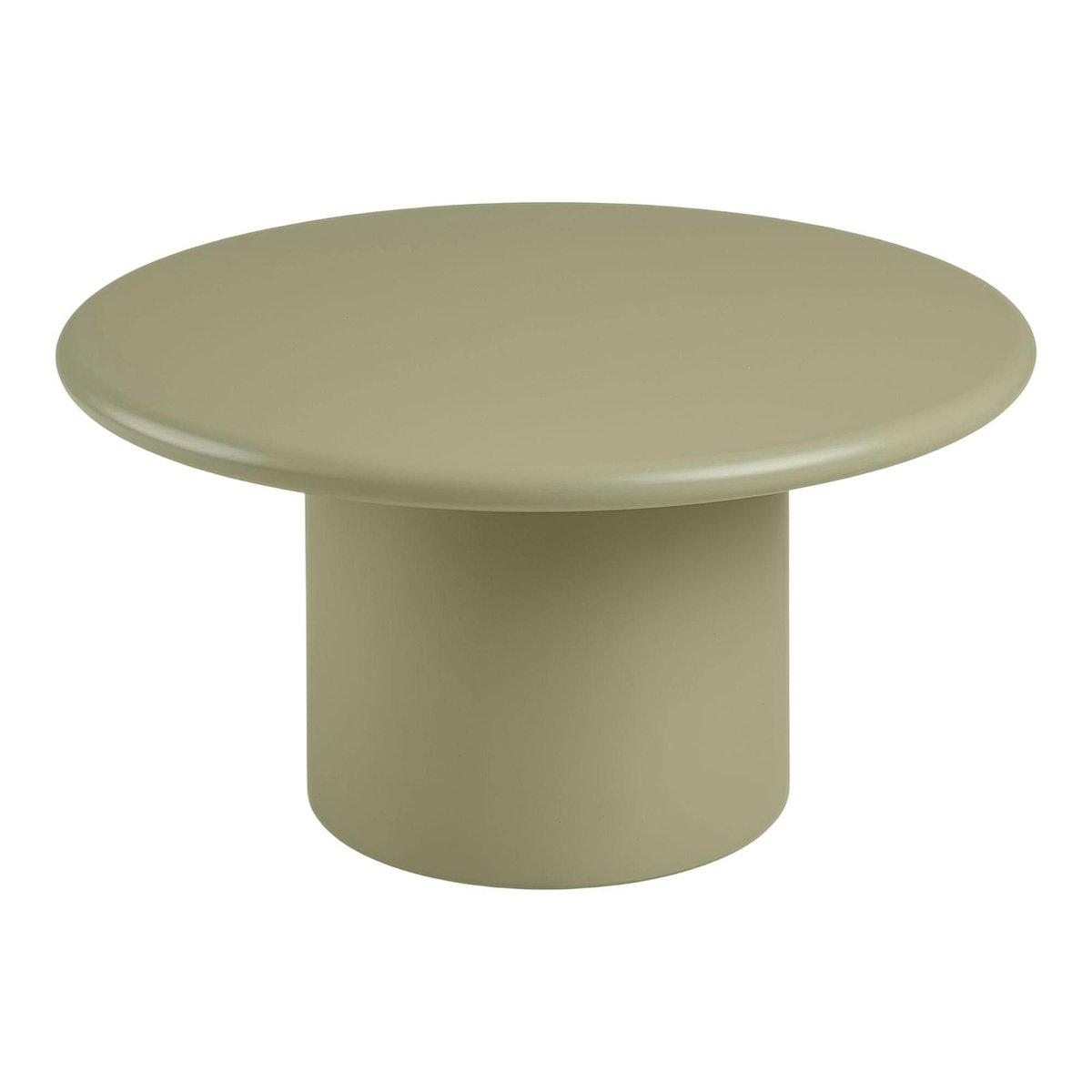 Table basse design vert olive pied colonne TULUM vert, PIER IMPORT
