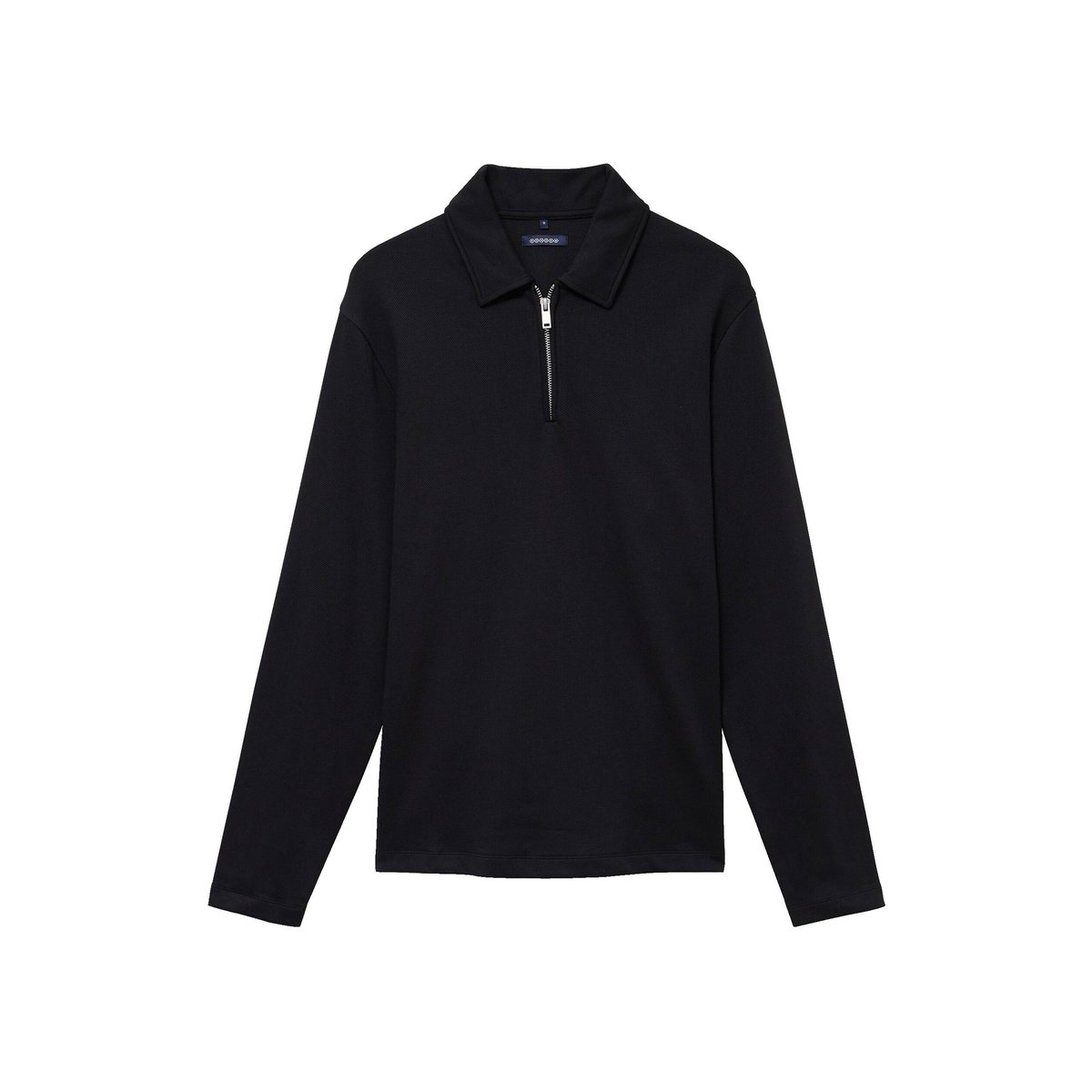 Polo droit manches longues noir, BONOBO