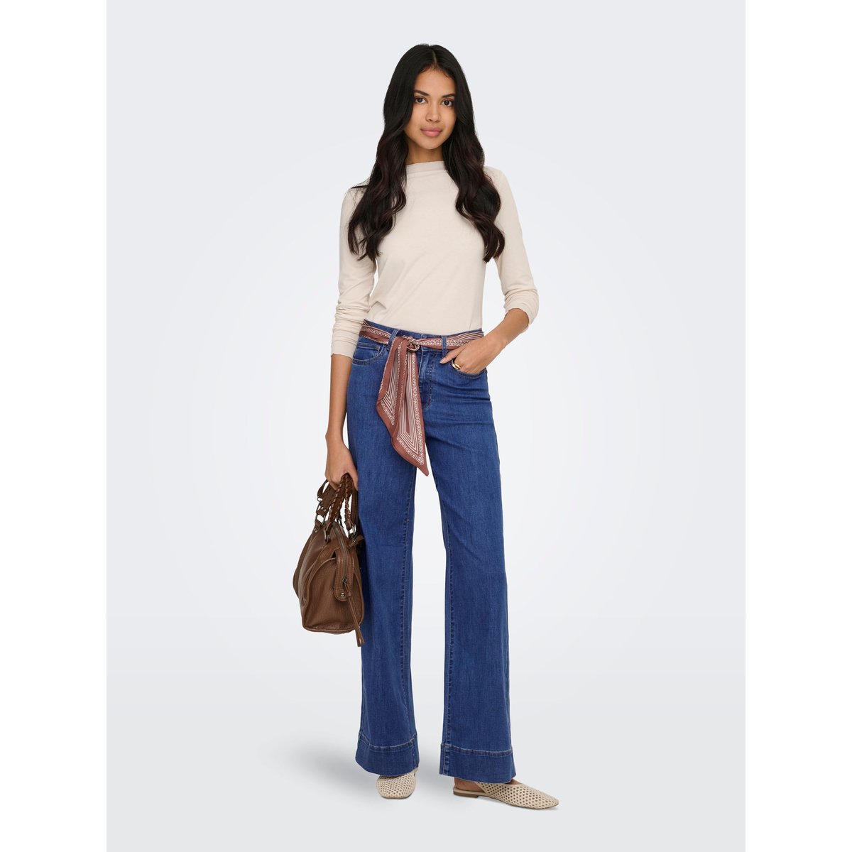 Jean À Jambe Large medium blue denim, ONLY