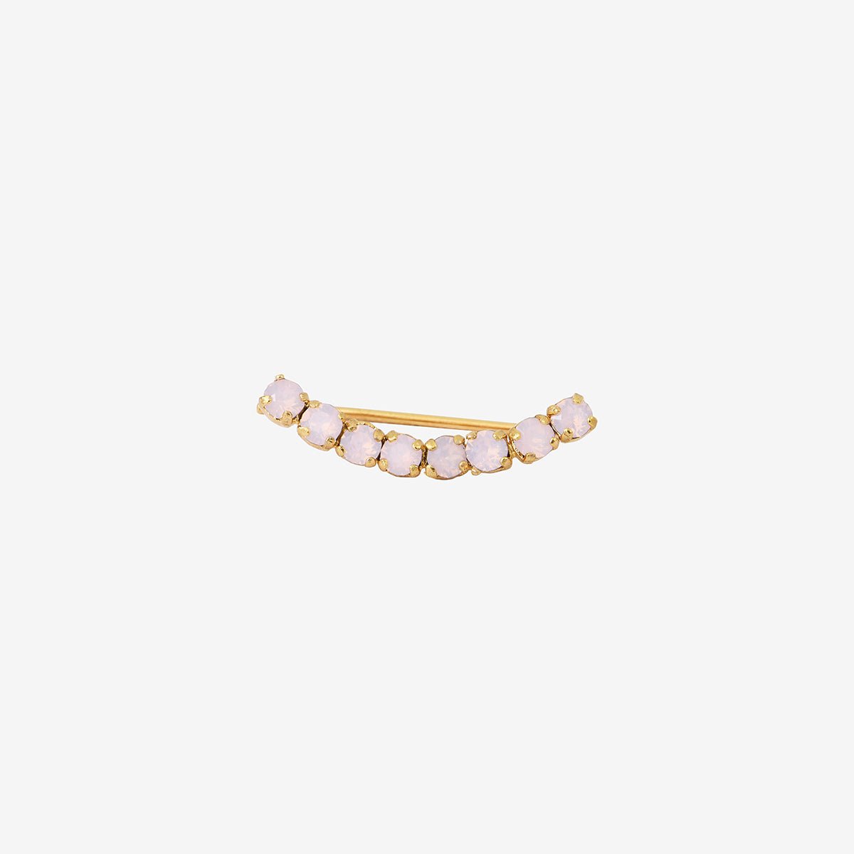 Dessus d'oreilles dorés solo rose water opal - paris rose, CAROLINE NAJMAN