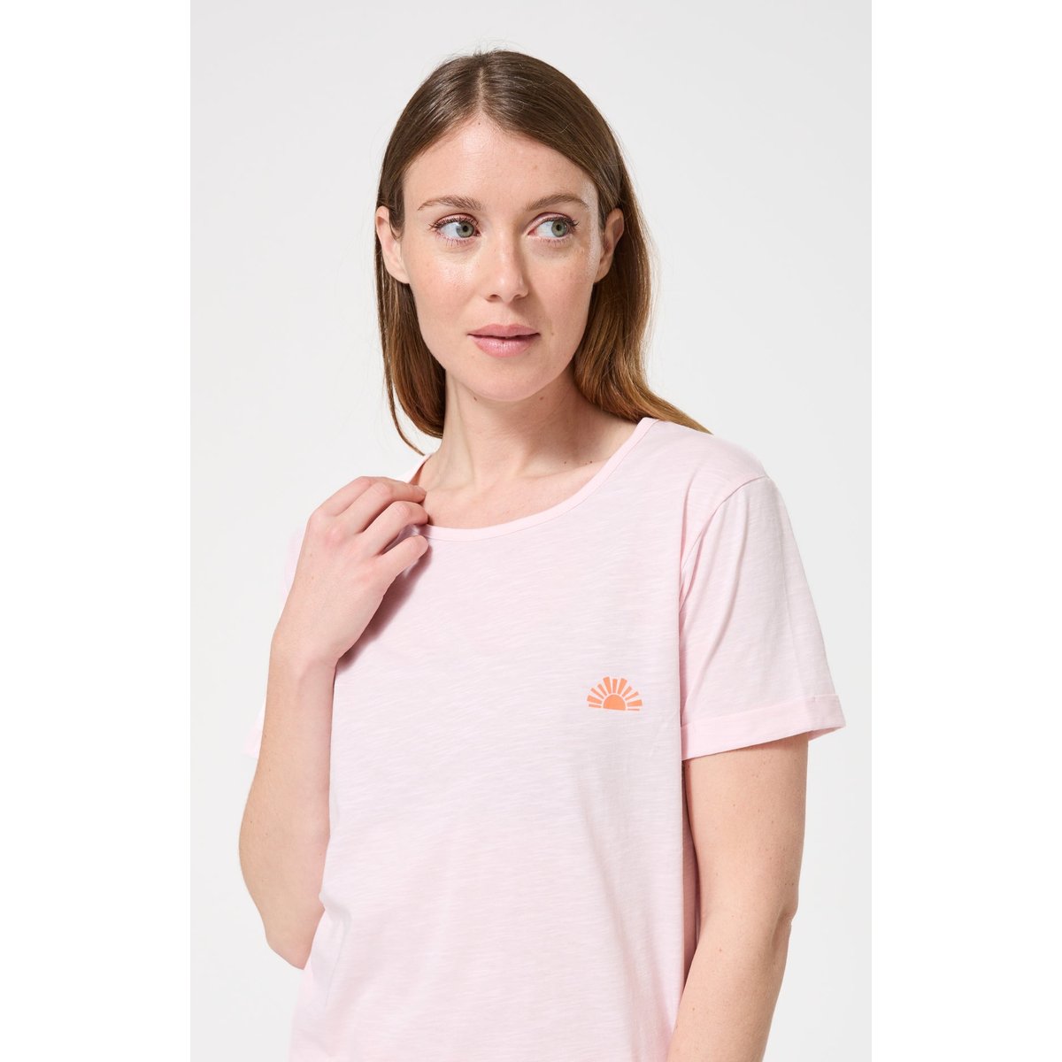 Pyjashort en coton imprimé Coucher de sommeil abricot, ARTHUR