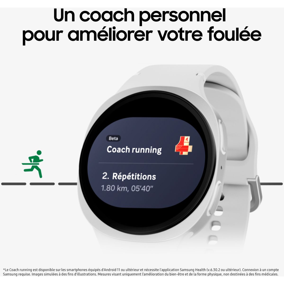 Montre connectée Pack Galaxy Watch8 40mm BT+Bracelet Navy blanc, SAMSUNG