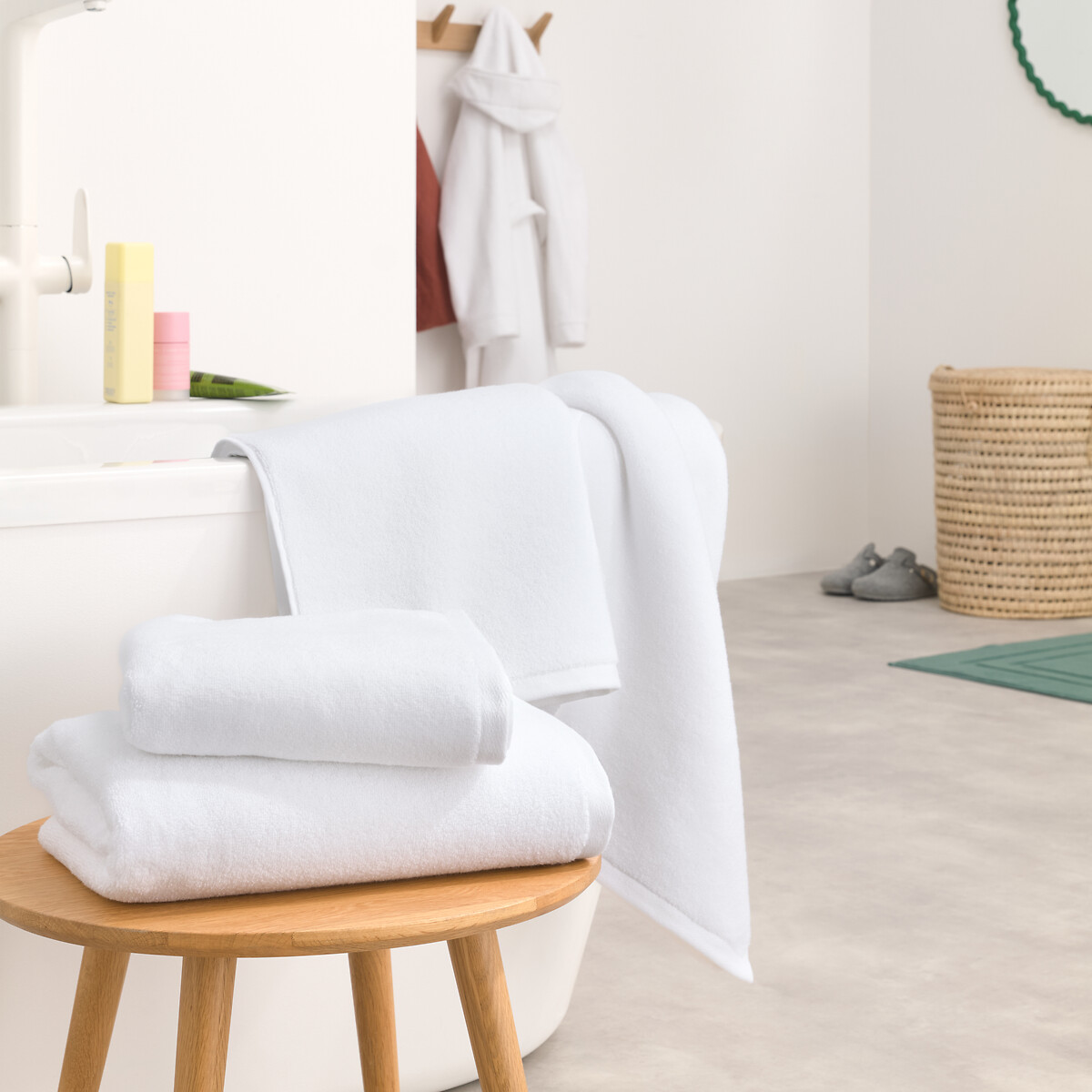 Serviette de bain moelleuse 500g/m2, Talmont blanc, LA REDOUTE INTERIEURS