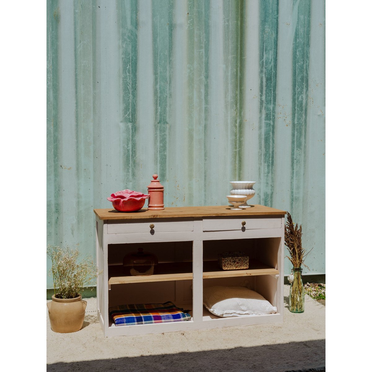 Buffet en bois rose clair Gilbert N°1541 - Bon état bois clair, DEBONGOUT