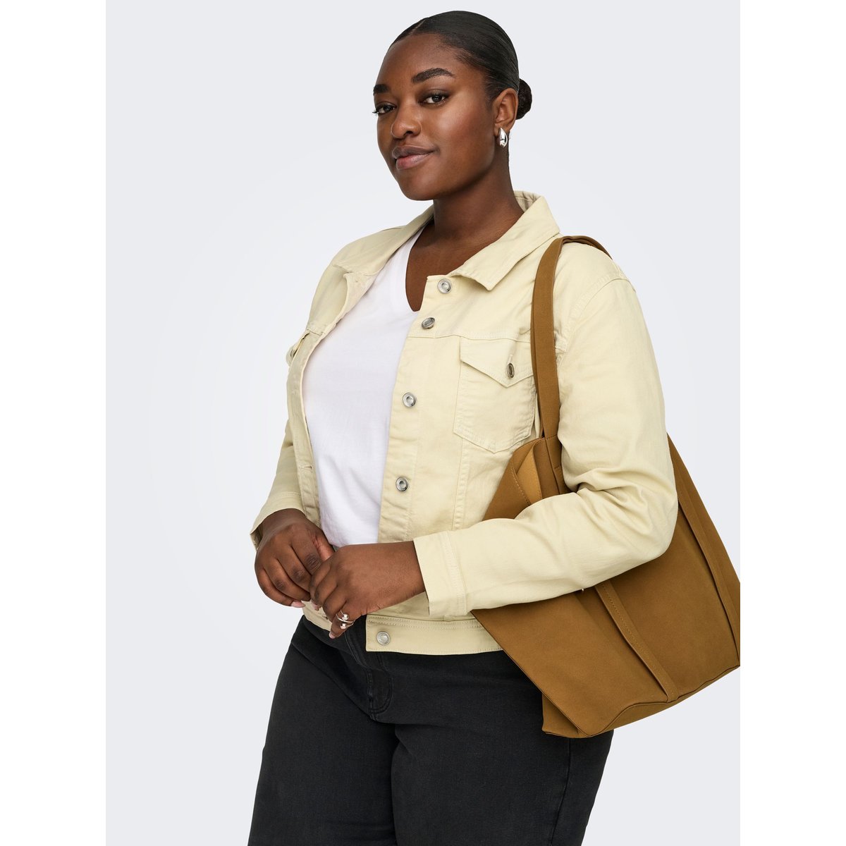 Veste En Jean ecru, ONLY CARMAKOMA