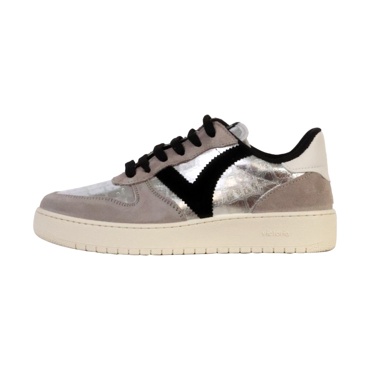 Baskets en cuir Madrid plata, VICTORIA