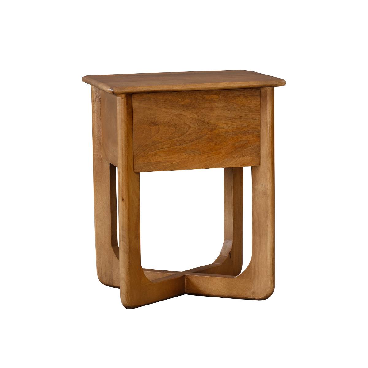 Table de chevet avec tiroir en bois de manguier ZORAN bois clair, MADE IN MEUBLES