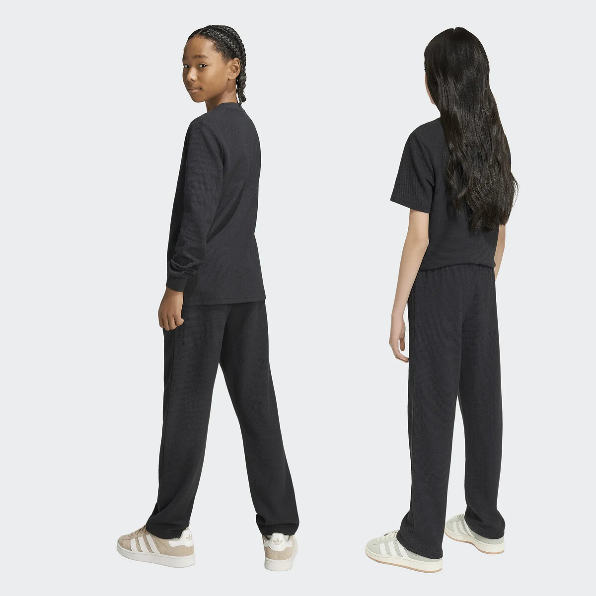 Trainingshose aus Waffelpiqué schwarz, adidas Originals