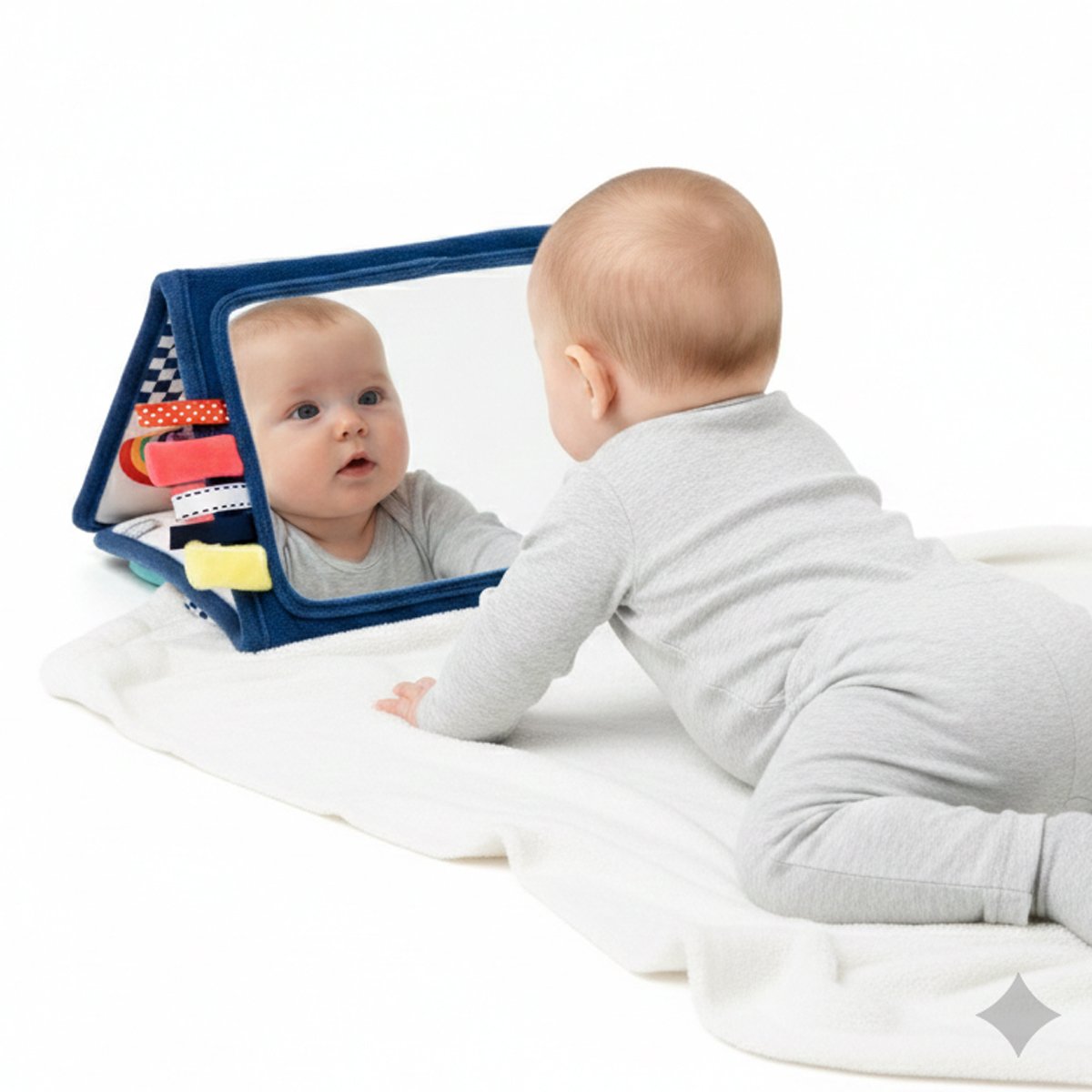 Miroir multi-activités pliable blanc, OXYBUL 