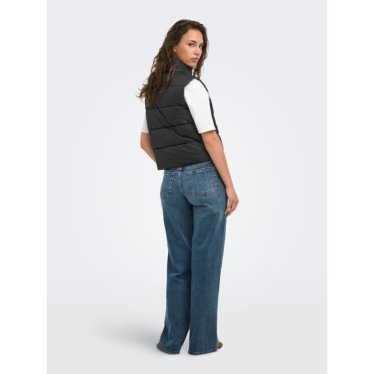 Piumino senza maniche reversibile nero , ONLY
