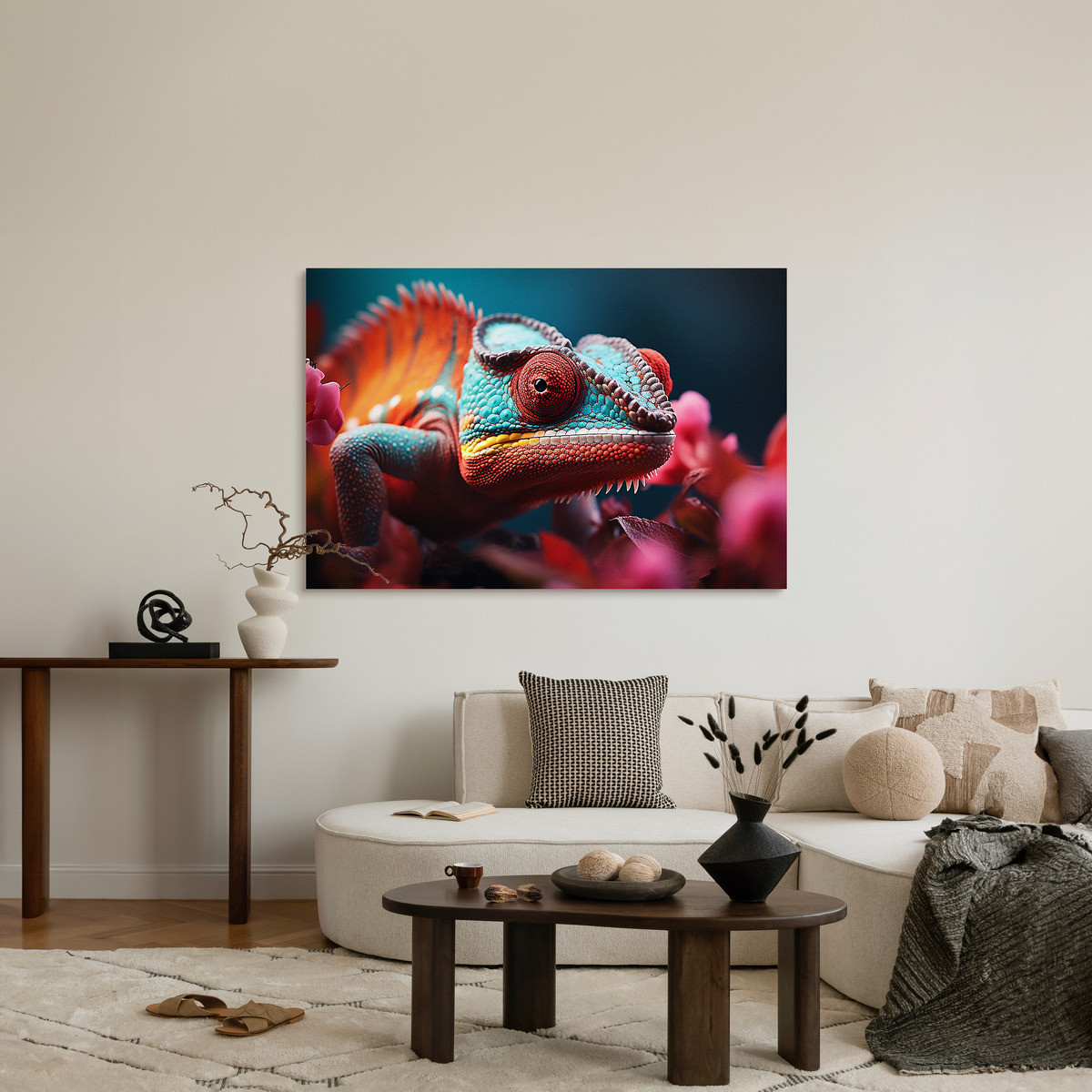 Tableau Sur Toile Caméléon Coloré ANIMAUX tableaux sur toile-rouge, CEANOTHE