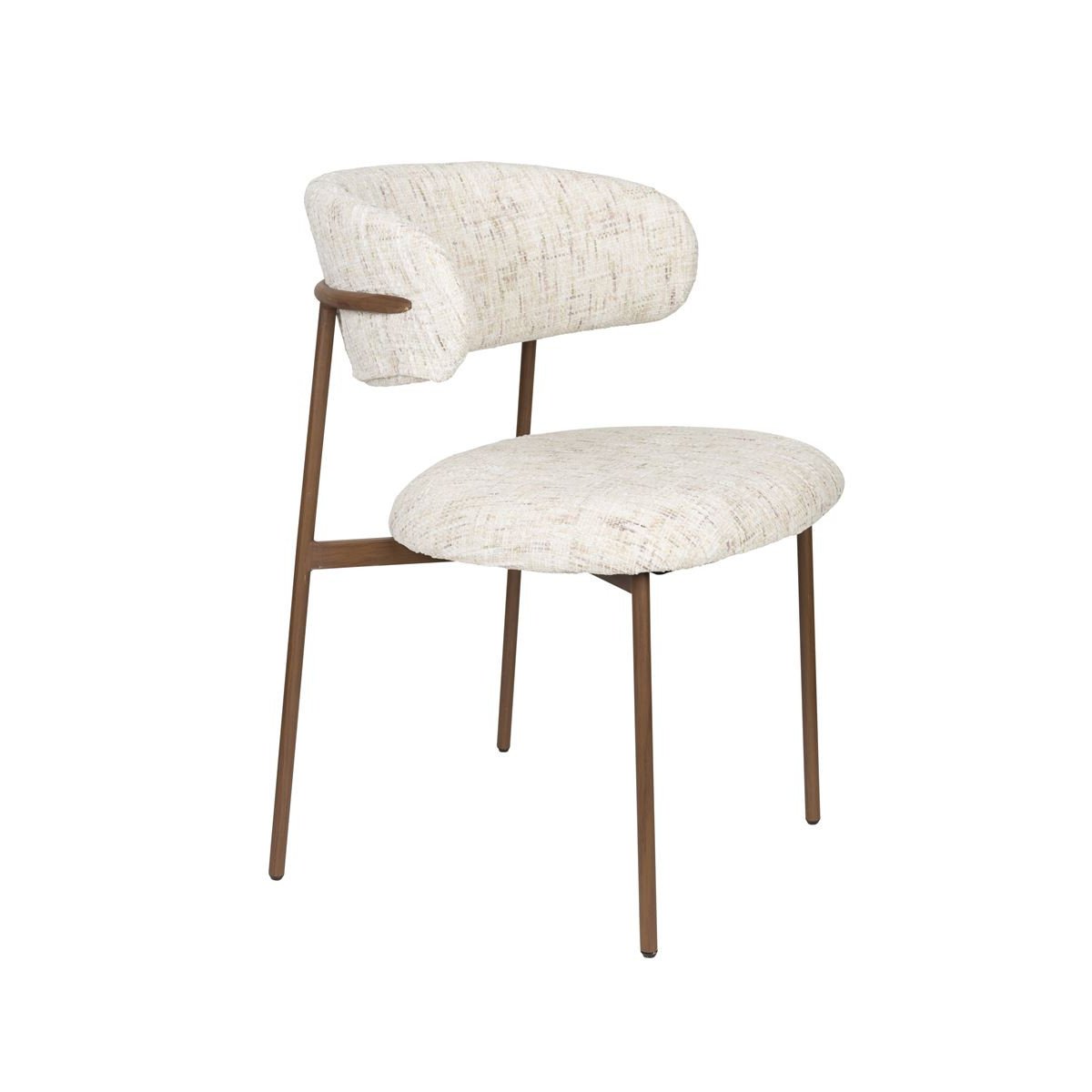 Chaise design en tissu (lot de 2), CLAES blanc, BOITE A DESIGN