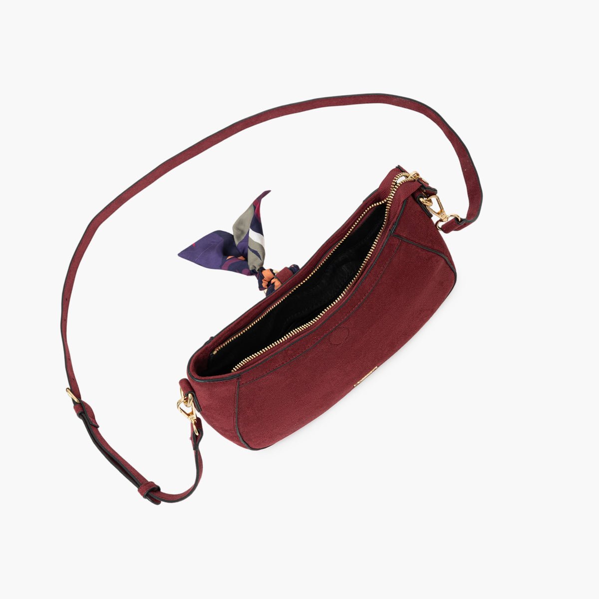 Sac porté épaule Tivaline bordeaux,doré, LOLLIPOPS