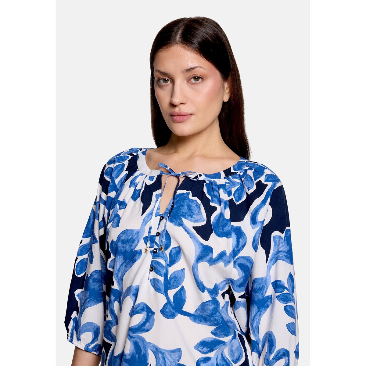 Tunique à imprimé blanc/bleu, BETTY & CO