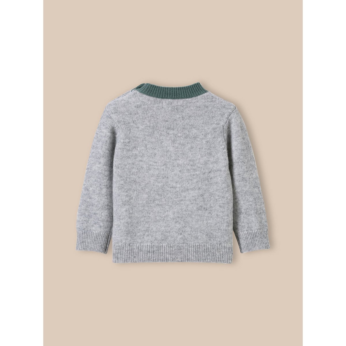 Pull ours  en laine gris chine, CYRILLUS