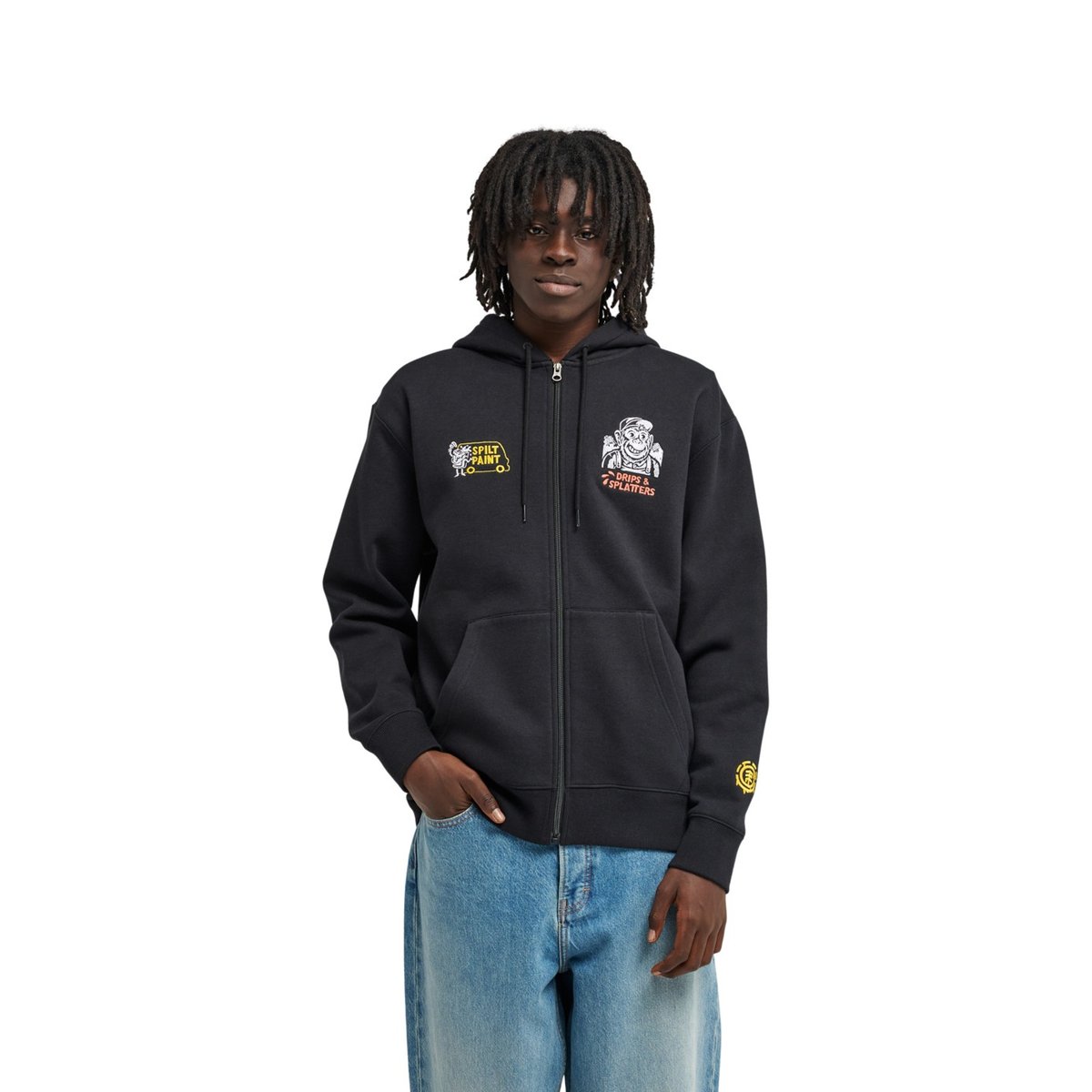Sweat capuche zippé TIMBER MONKEY noir flint black, ELEMENT