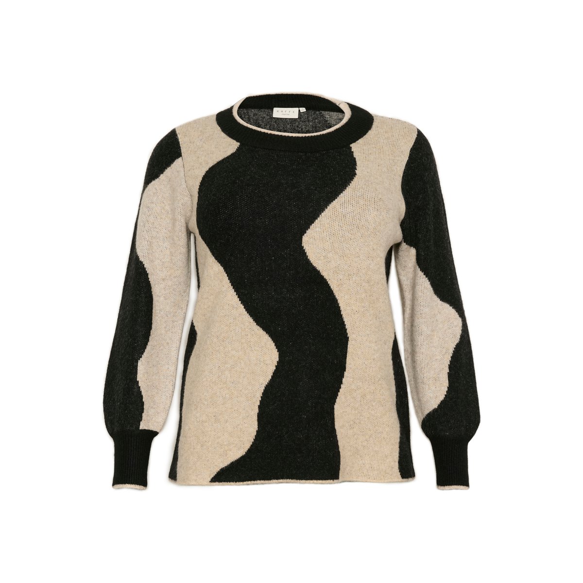 Knitted pullover noir abstract knit, KAFFE CURVE