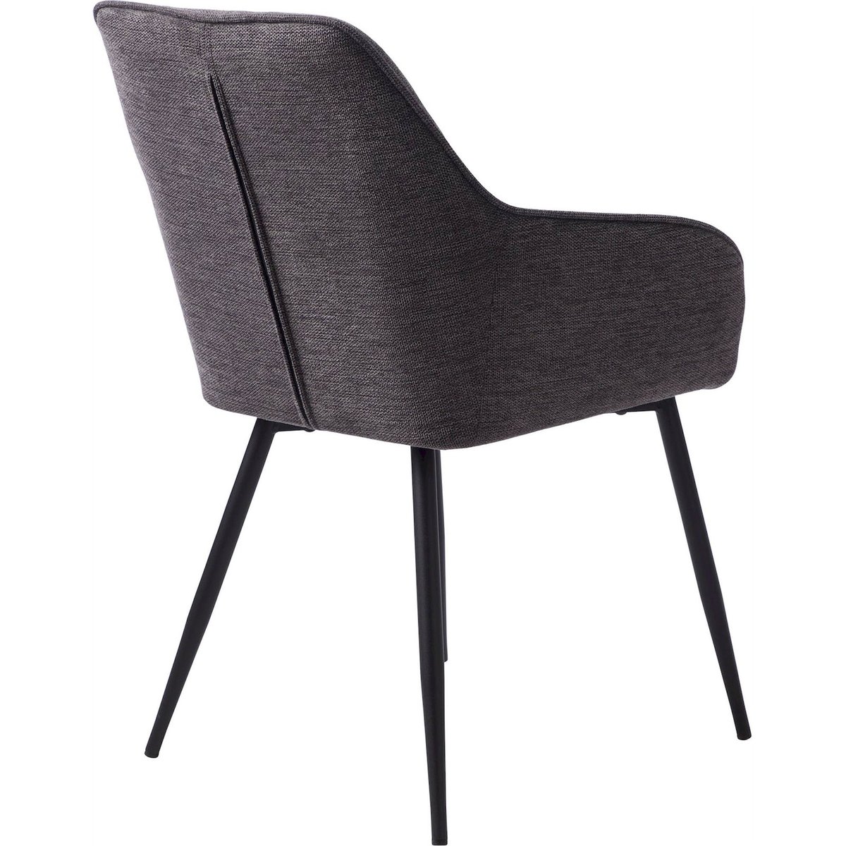 Chaise tapissée matelassée SEVITLE gris chiné, RECOLLECTION