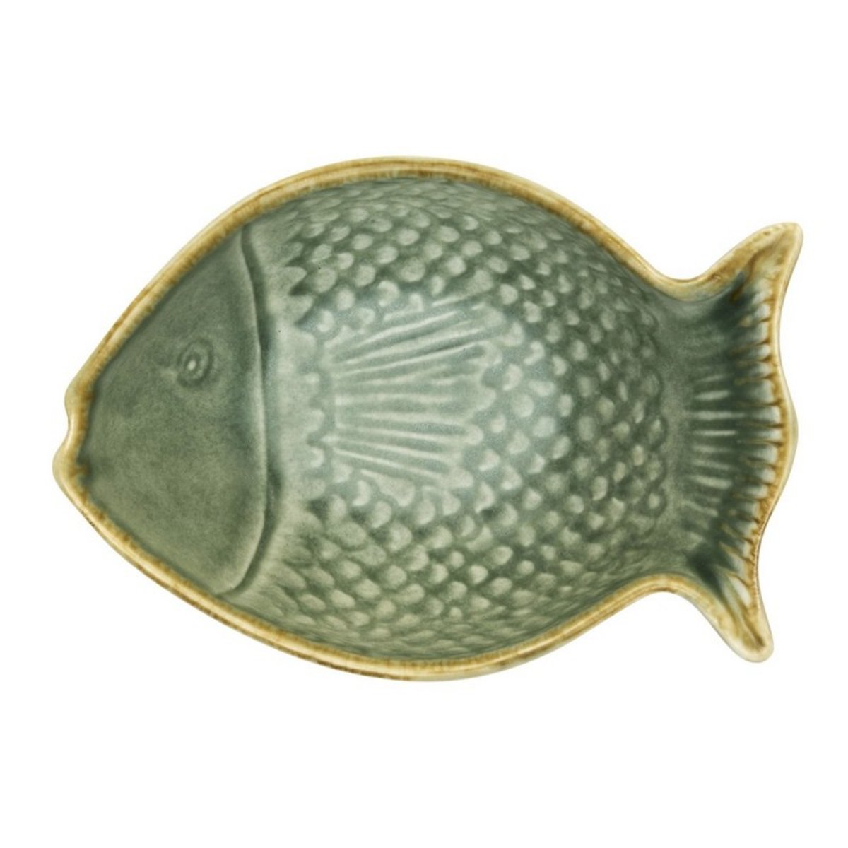 Bol forme de poisson grès vert, MADAM STOLTZ