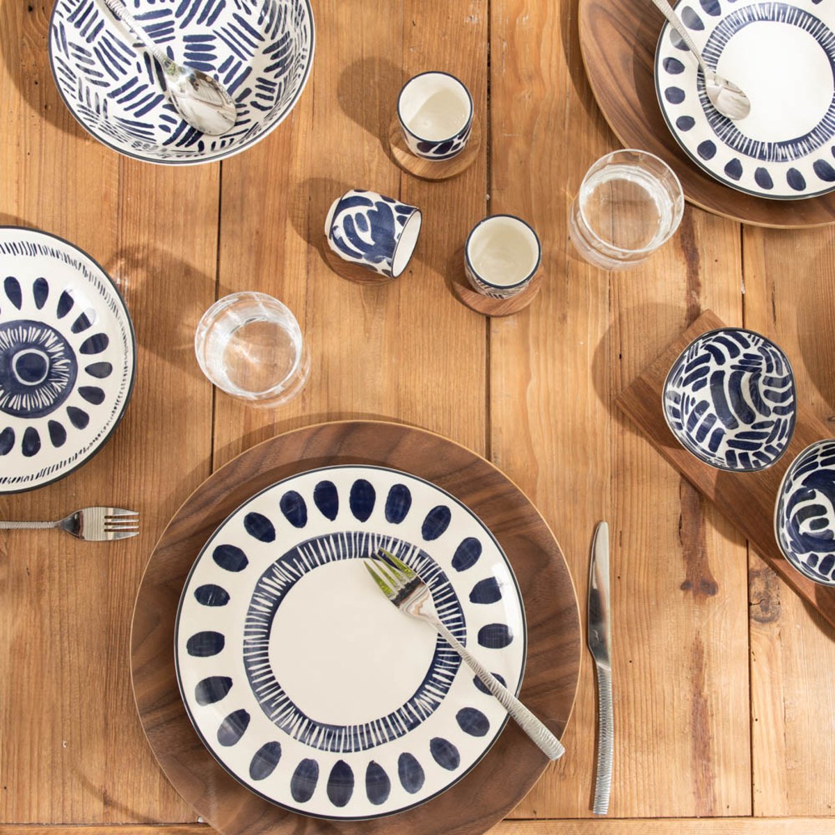 Assiette à dessert Milos 20,5 cm (lot de 6) - MILOS bleu, TABLE PASSION
