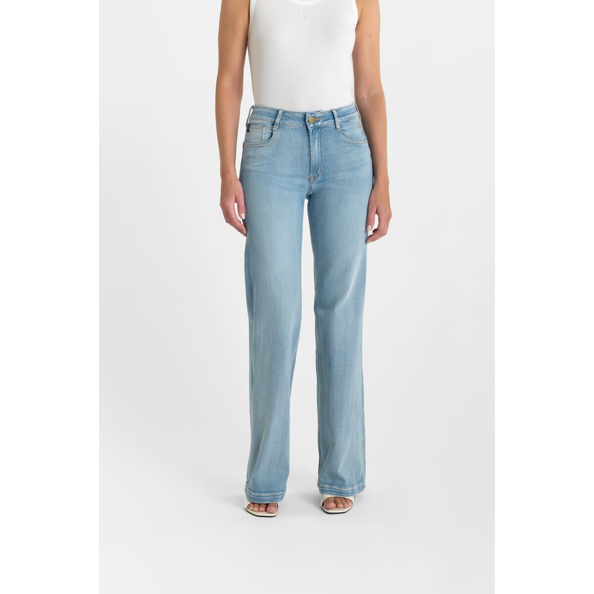 Jeans flare PULP high flare, longueur 34 blue, LE TEMPS DES CERISES