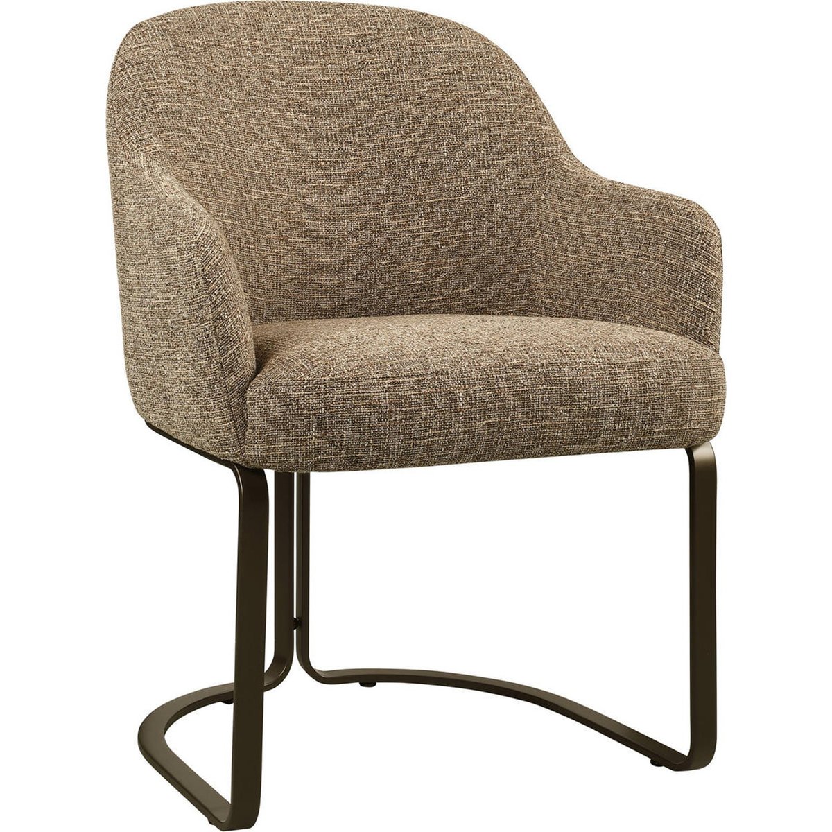 Chaise de repas en tweed ignifugé marron tweed, RECOLLECTION
