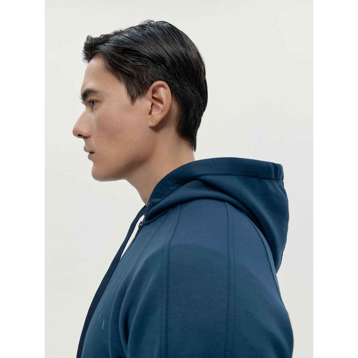 Sweat de sport homme Nam À capuche avec fermeture éclair bleu marine profond, BORN