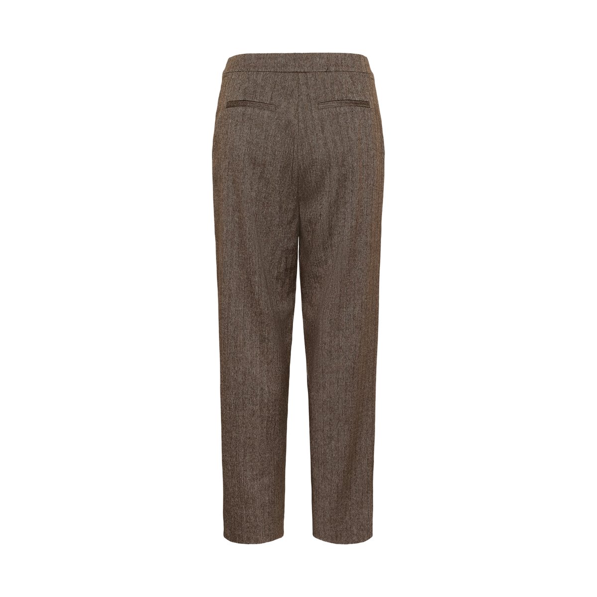 Pantalon de costume marron ganache herringbone, SOAKED IN LUXURY