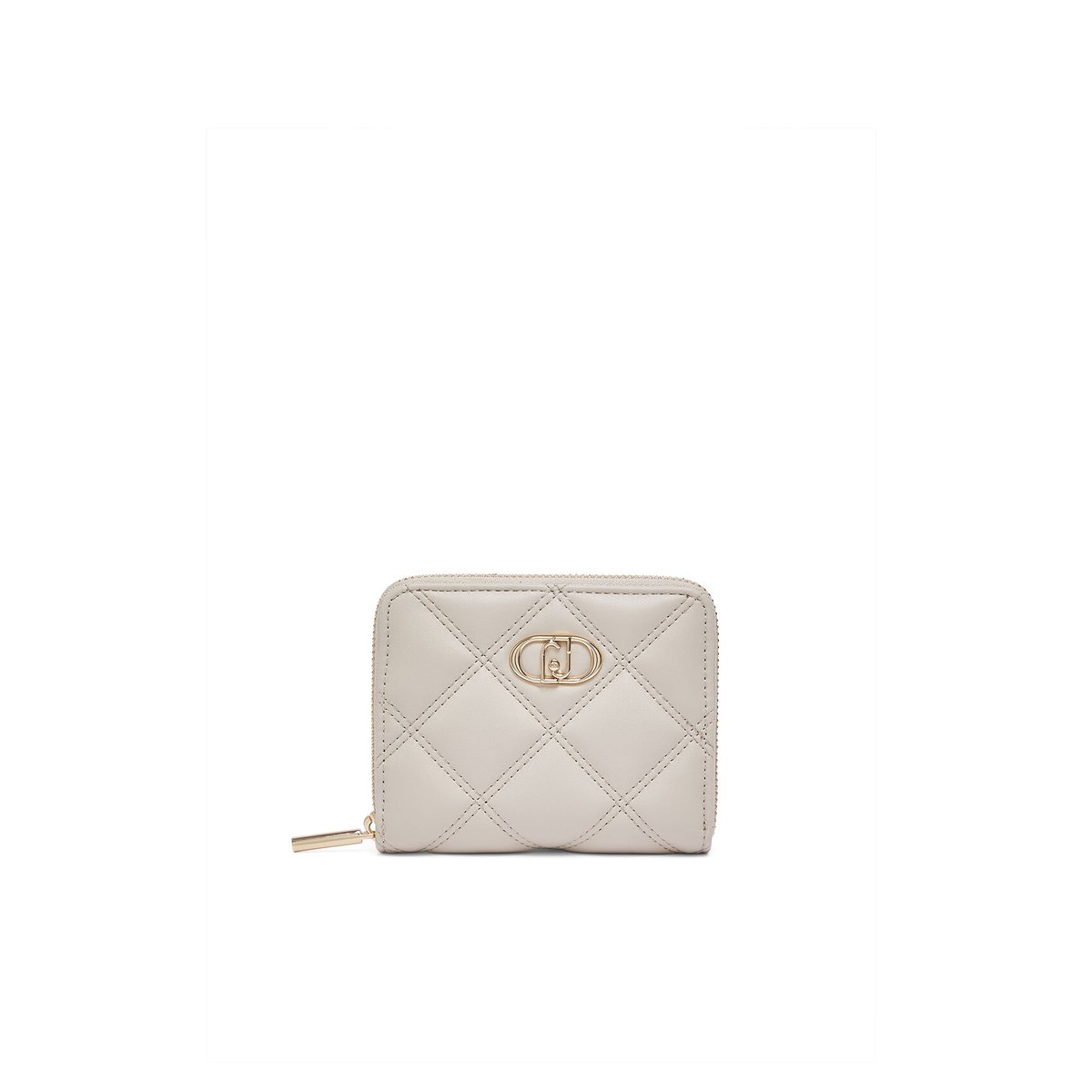 Portefeuille petit format matelassé crème, LIU JO