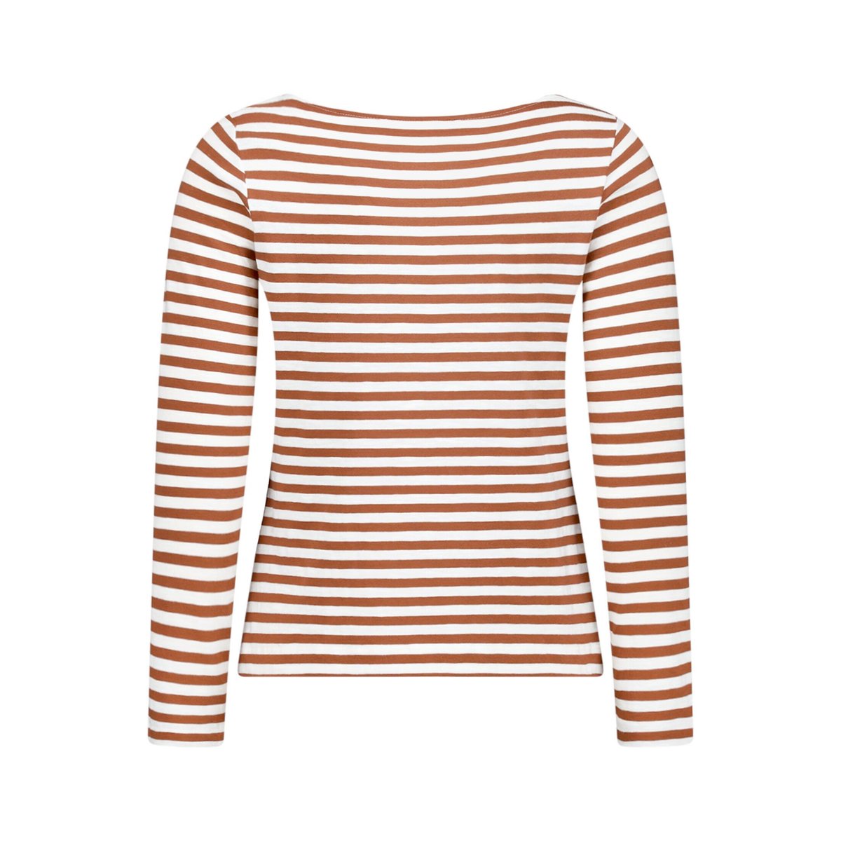 T-shirt à rainures à encolure bateau brown/cream, BETTY & CO