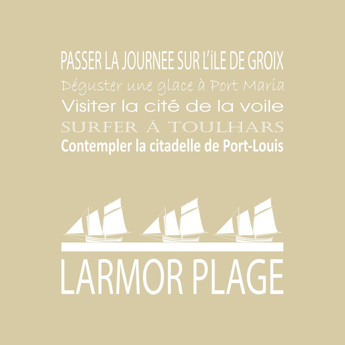 Tableau Mural Larmor RÉGIONALISME tableaux sur toile-beige, CEANOTHE