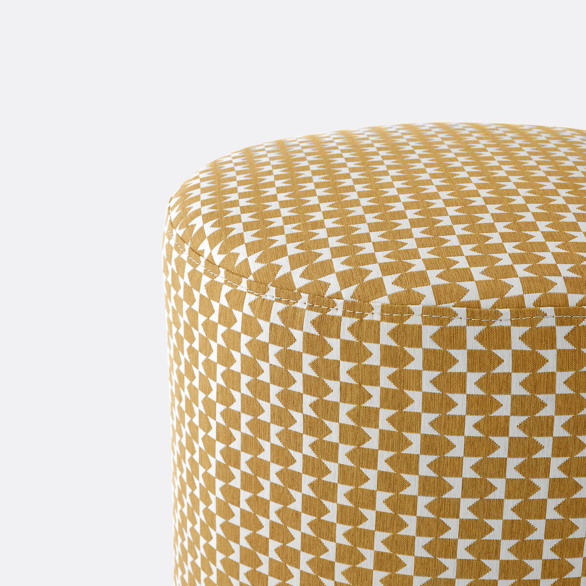 Pouf polyester, Séméon jaune/blanc, LA REDOUTE INTERIEURS