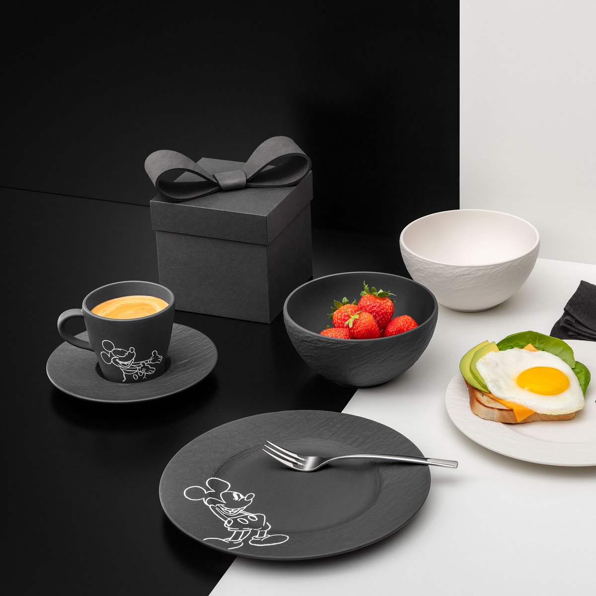 Set Petit-Déjeuner, 4 Pièces MANUFACTURE - MICKEY MOUSE couleur unique, VILLEROY & BOCH