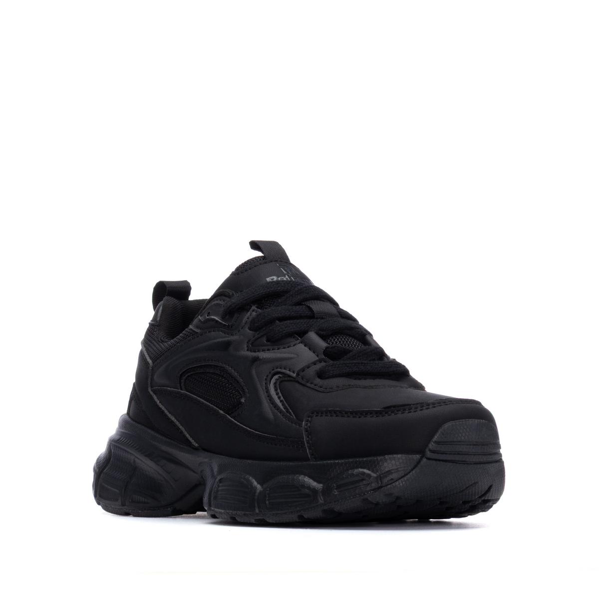 Baskets Plaine Lacets noir, REFRESH
