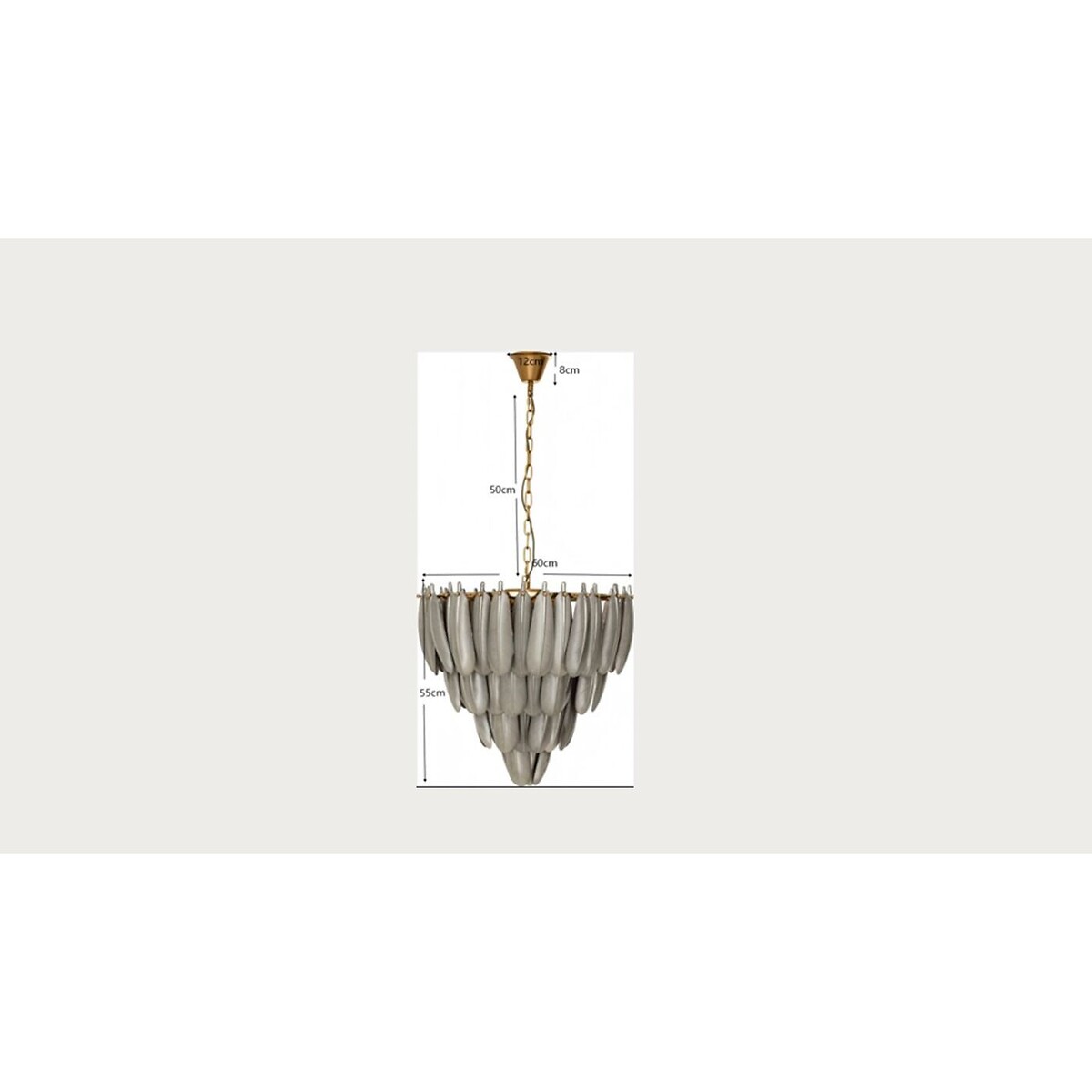 Suspension Feather Glow Ø60cm argent, KARE DESIGN