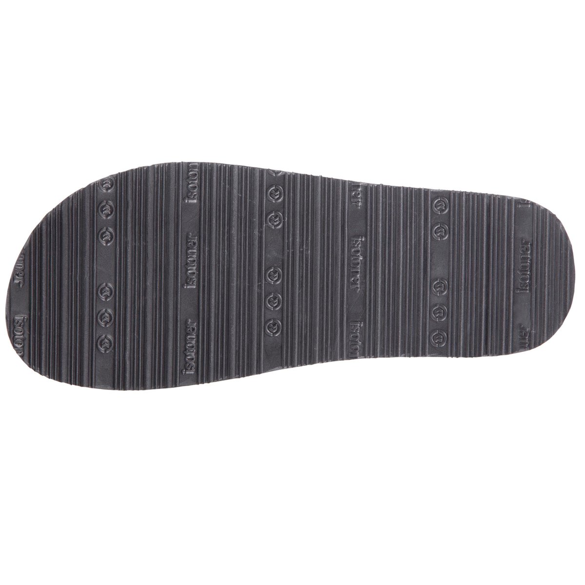 Mules claquettes très confortables, bandeau coloré gris, ISOTONER