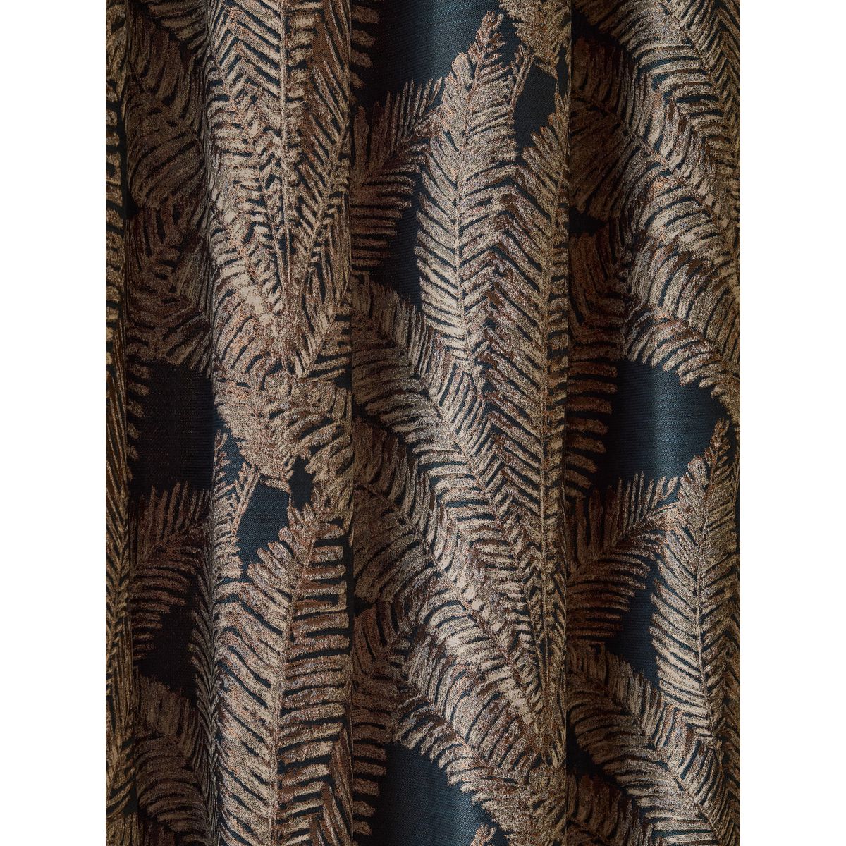 Rideaux doublés en jacquard à œillets bleu, NEXT