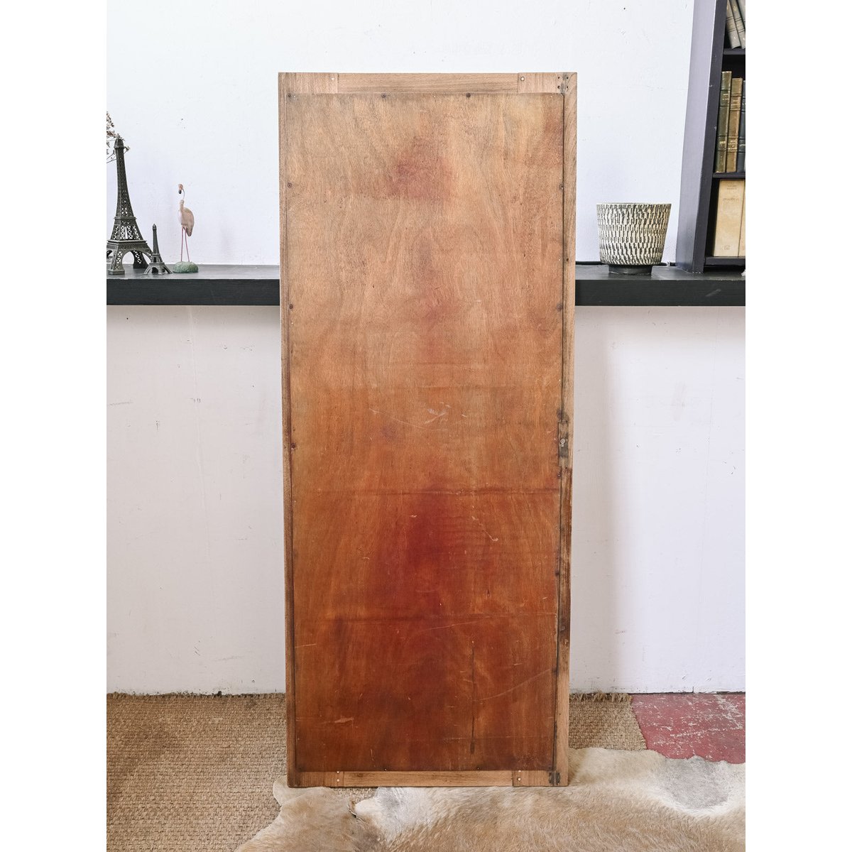 Grand miroir Art Déco en bois Georges N°1450 - Bon état bois foncé, DEBONGOUT