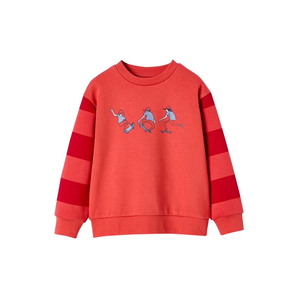 Sweat Skateboard rouge, VERTBAUDET