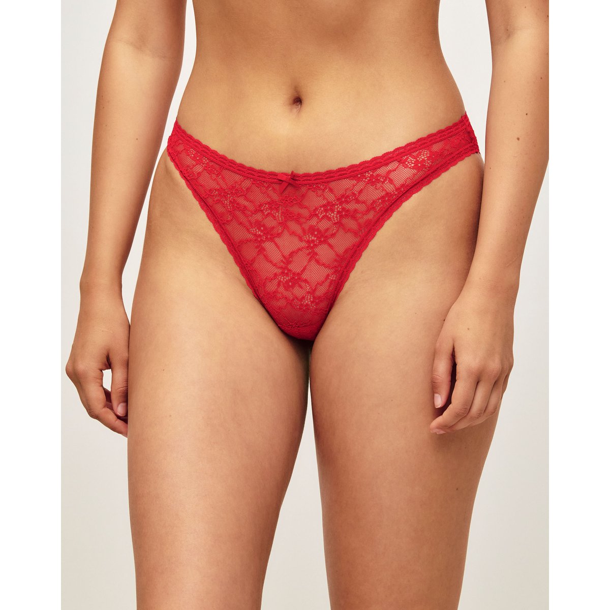 Culotte en dentelle florale avec un petit nœud MIDONIZ rouge, UNDIZ