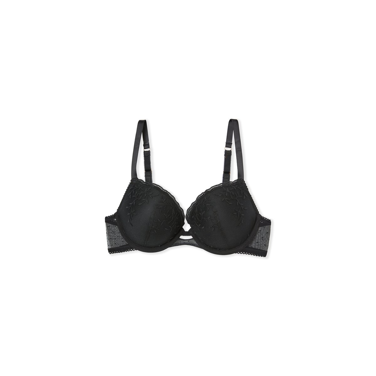 Soutien-gorge N.1 - Le push-up avec broderie AMAZONE noir, ETAM