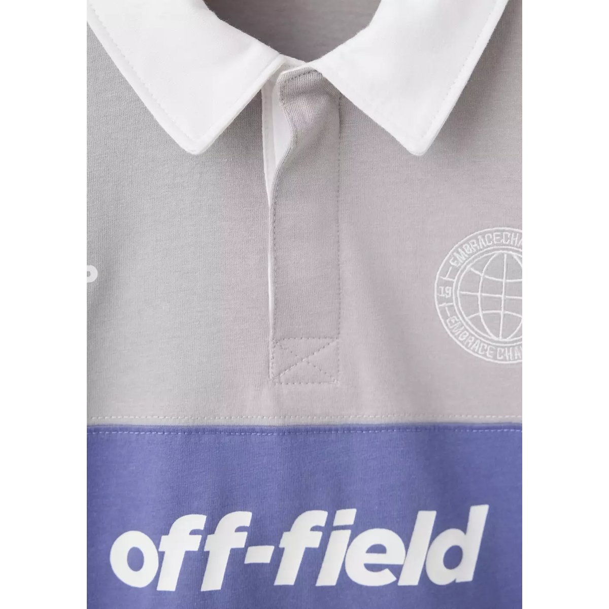Polo imprimé en coton à rayures bleu indigo, MANGO KIDS