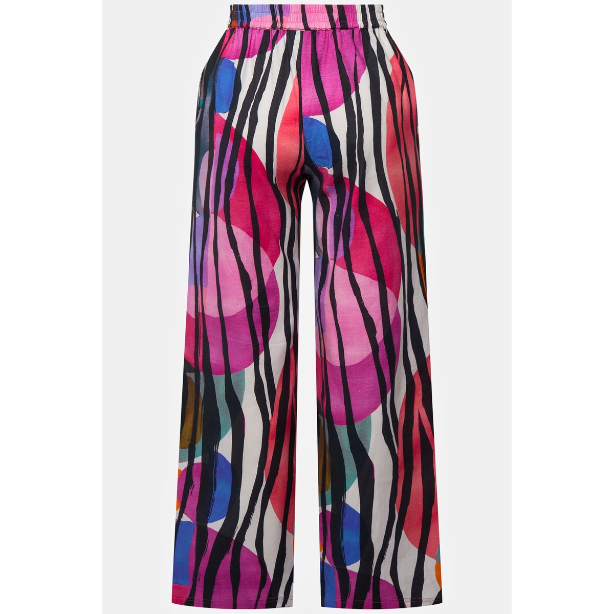 Pantalon en lin mélangé. Pli blanc neige, ULLA POPKEN